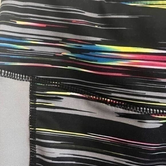Women's athletic leggings tights exercise workout Size small Black Multi-colored - Picture 3 of 6